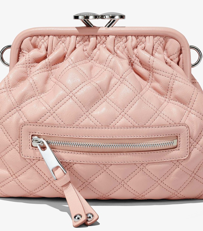 Women's Marc Jacobs Re-Edition Quilted Leather Little Stam Mini Bags Pink | UAE-314829