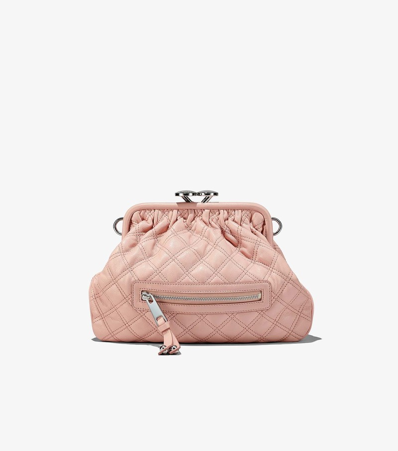 Women's Marc Jacobs Re-Edition Quilted Leather Little Stam Mini Bags Pink | UAE-314829