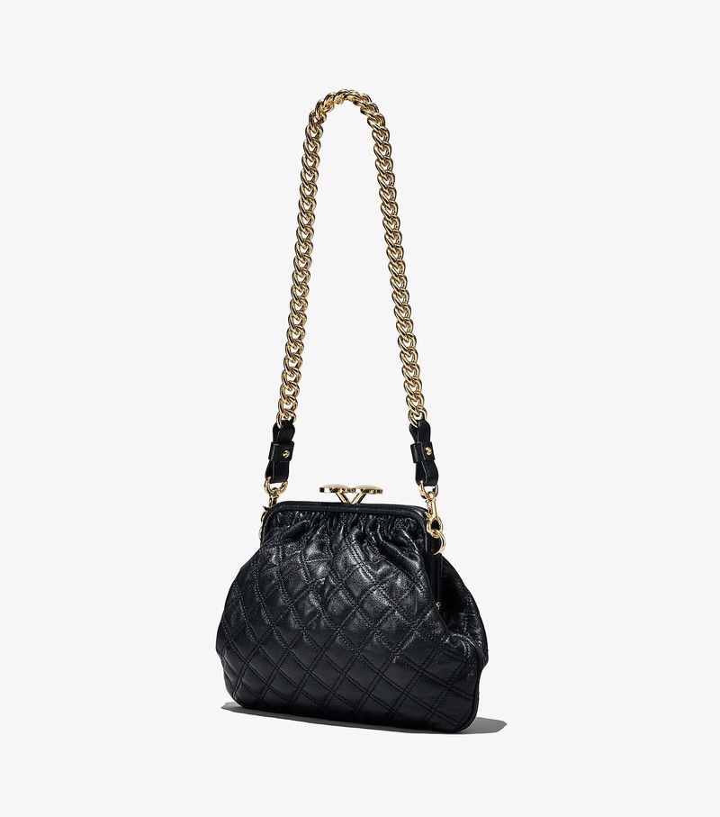 Women's Marc Jacobs Re-Edition Quilted Leather Little Stam Mini Bags Black | UAE-630182