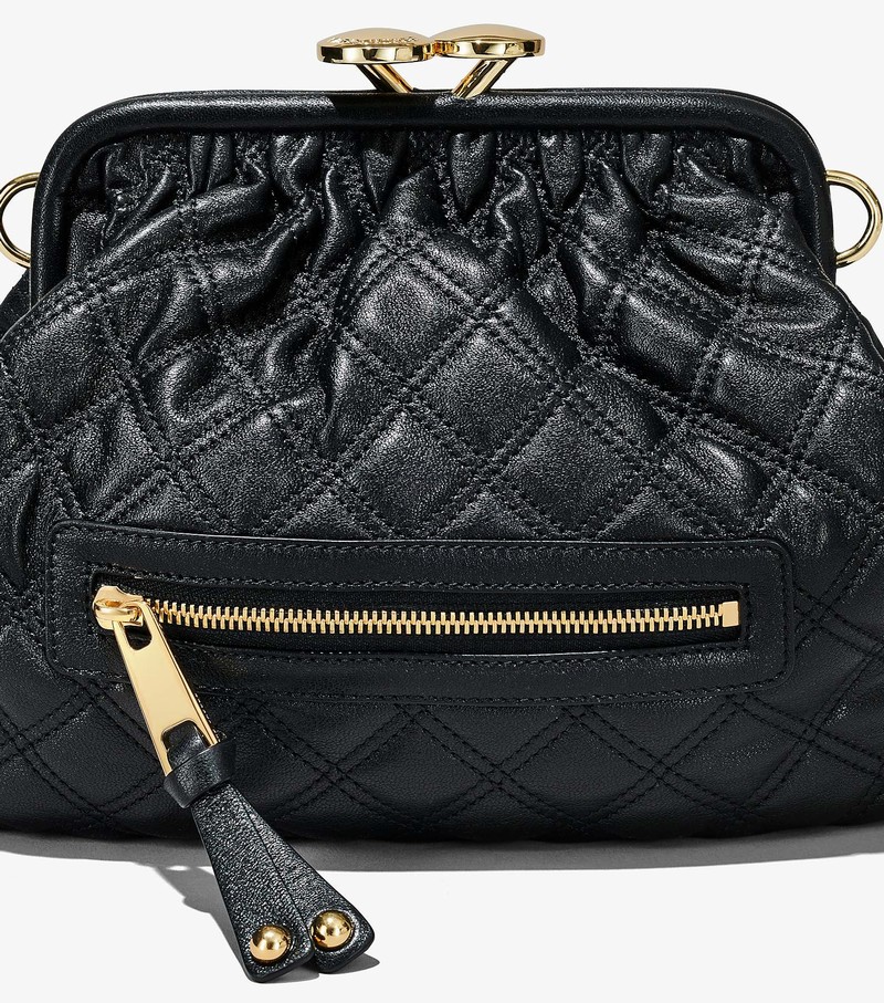 Women's Marc Jacobs Re-Edition Quilted Leather Little Stam Mini Bags Black | UAE-630182