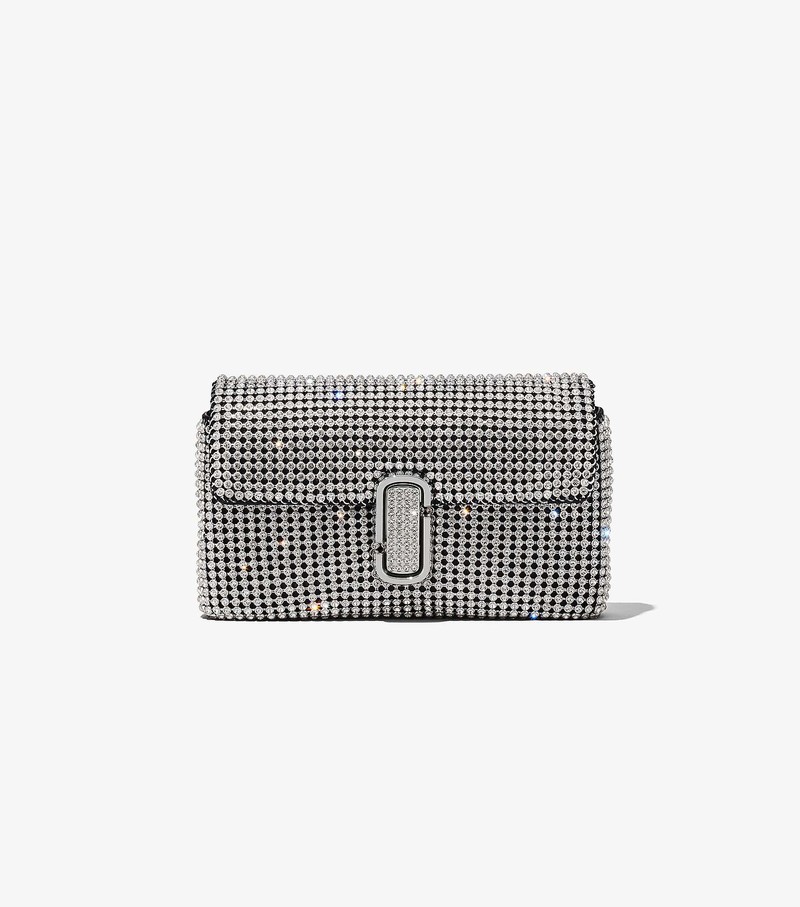 Women's Marc Jacobs Rhinestone J Marc Mini Shoulder Bags Grey | UAE-158237