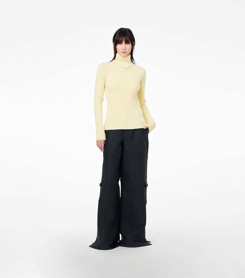 Women's Marc Jacobs Ribbed Turtleneck Sweater White | UAE-836402