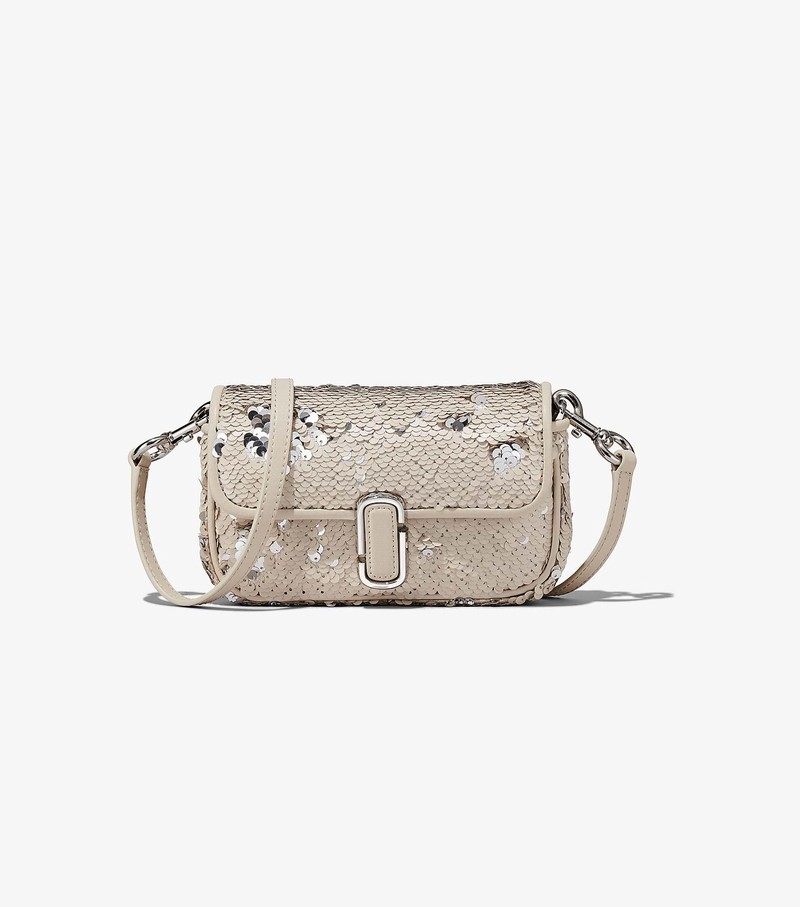 Women's Marc Jacobs Sequin J Marc Mini Bags Cream / Silver | UAE-094823