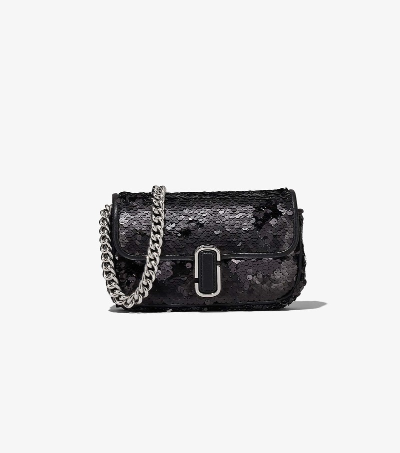 Women\'s Marc Jacobs Sequin J Marc Mini Bags Black | UAE-820956