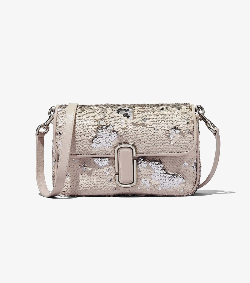 Women's Marc Jacobs Sequin J Marc Shoulder Bags Cream / Silver | UAE-195236