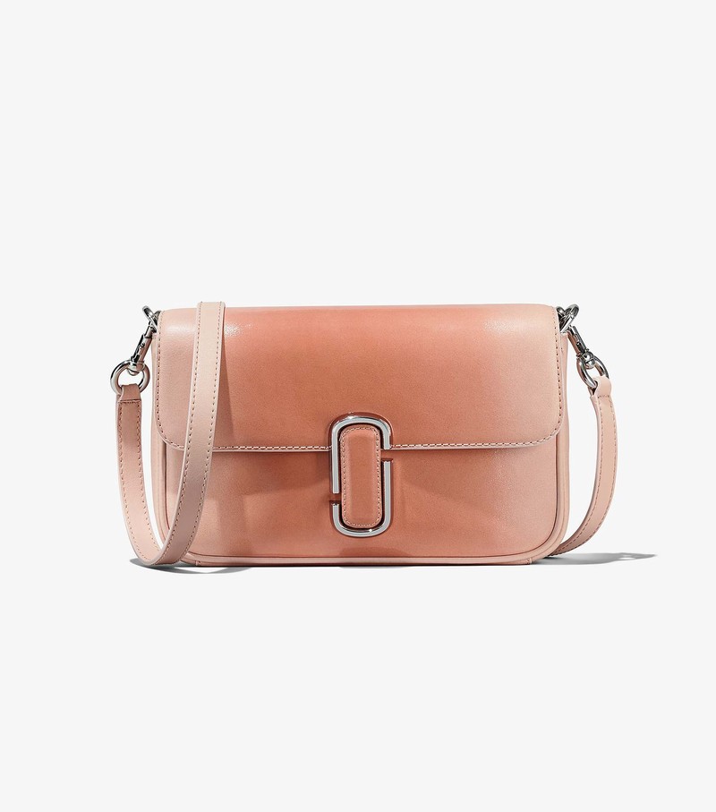 Women's Marc Jacobs Shadow Patent Leather J Marc Shoulder Bags Pink | UAE-356074