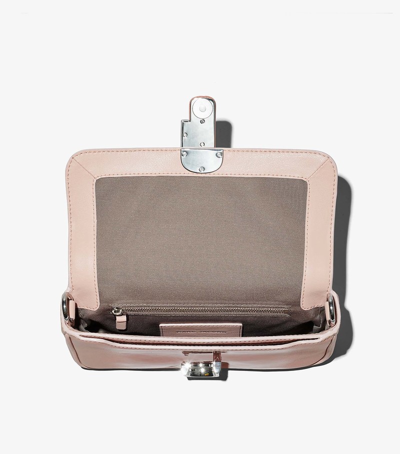 Women's Marc Jacobs Shadow Patent Leather J Marc Shoulder Bags Pink | UAE-356074