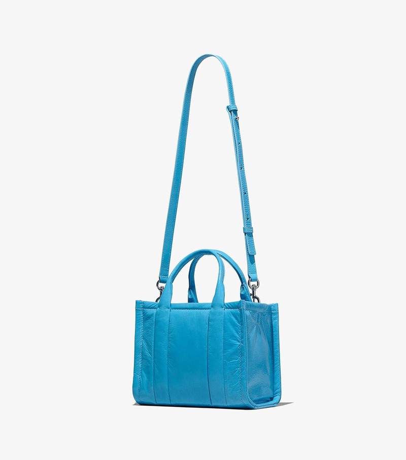 Women's Marc Jacobs Shiny Crinkle Mini Crossbody Bags Blue | UAE-972160