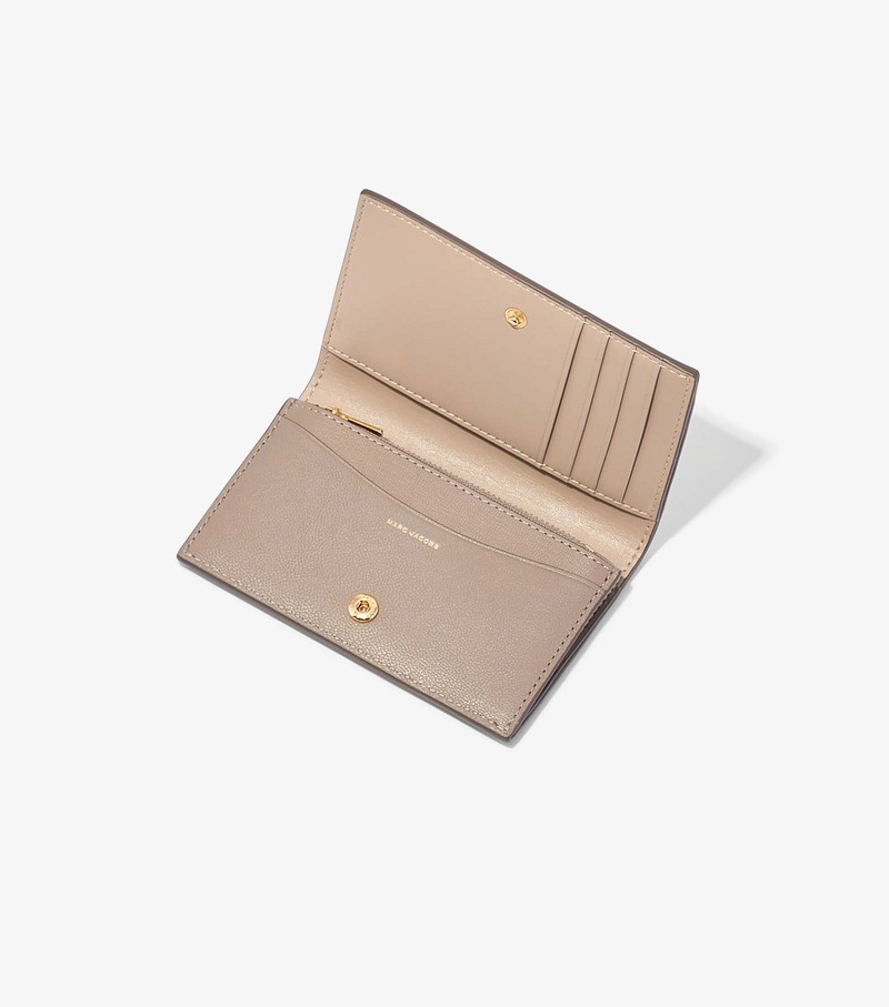 Women's Marc Jacobs Slim 84 Bifold Small Wallets Beige | UAE-649570