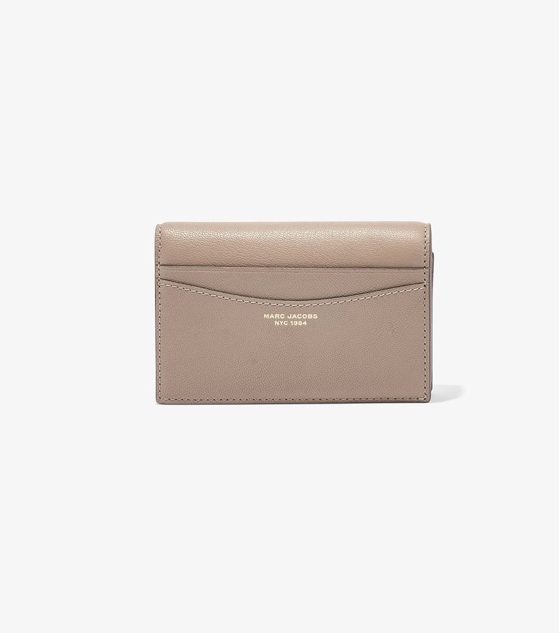 Women\'s Marc Jacobs Slim 84 Bifold Small Wallets Beige | UAE-649570