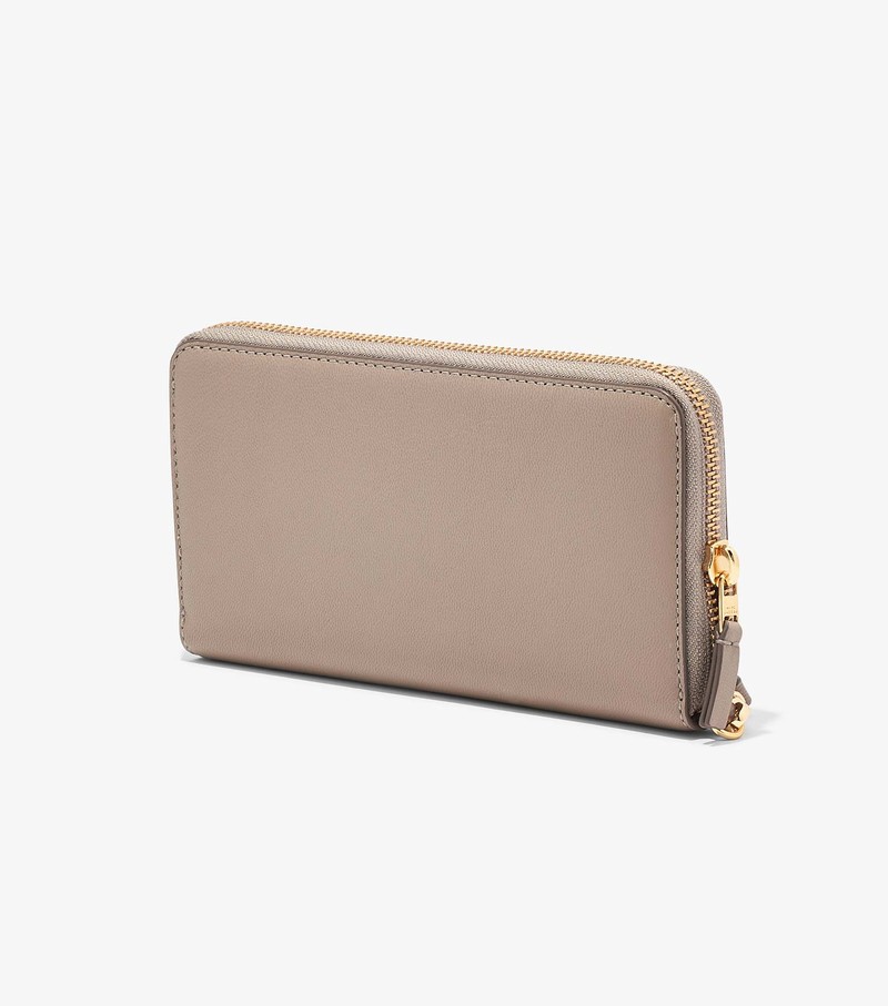 Women's Marc Jacobs Slim 84 Continental Wristlet Large Wallets Beige | UAE-591274