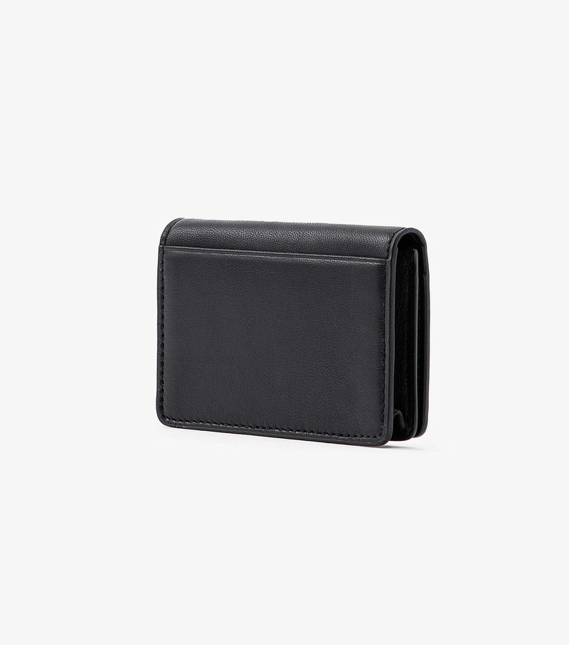 Women's Marc Jacobs Slim 84 Flap Card Case Small Wallets Black | UAE-196348