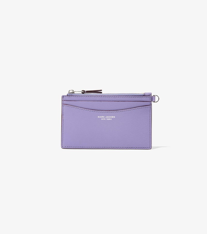 Women's Marc Jacobs Slim 84 Top Zip Wristlet Small Wallets Purple | UAE-105946