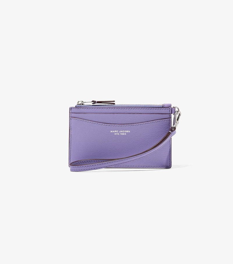 Women\'s Marc Jacobs Slim 84 Top Zip Wristlet Small Wallets Purple | UAE-105946