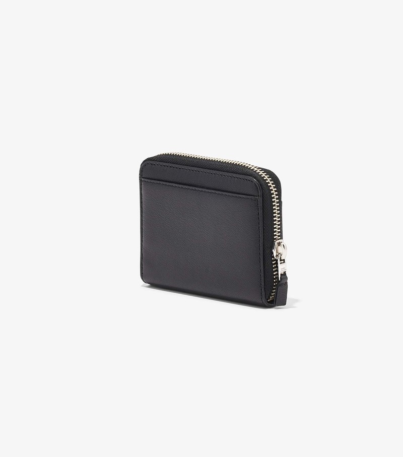 Women's Marc Jacobs Slim 84 Zip Around Small Wallets Black | UAE-102768