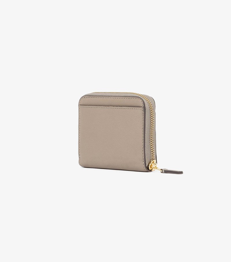 Women's Marc Jacobs Slim 84 Zip Around Small Wallets Beige | UAE-392187