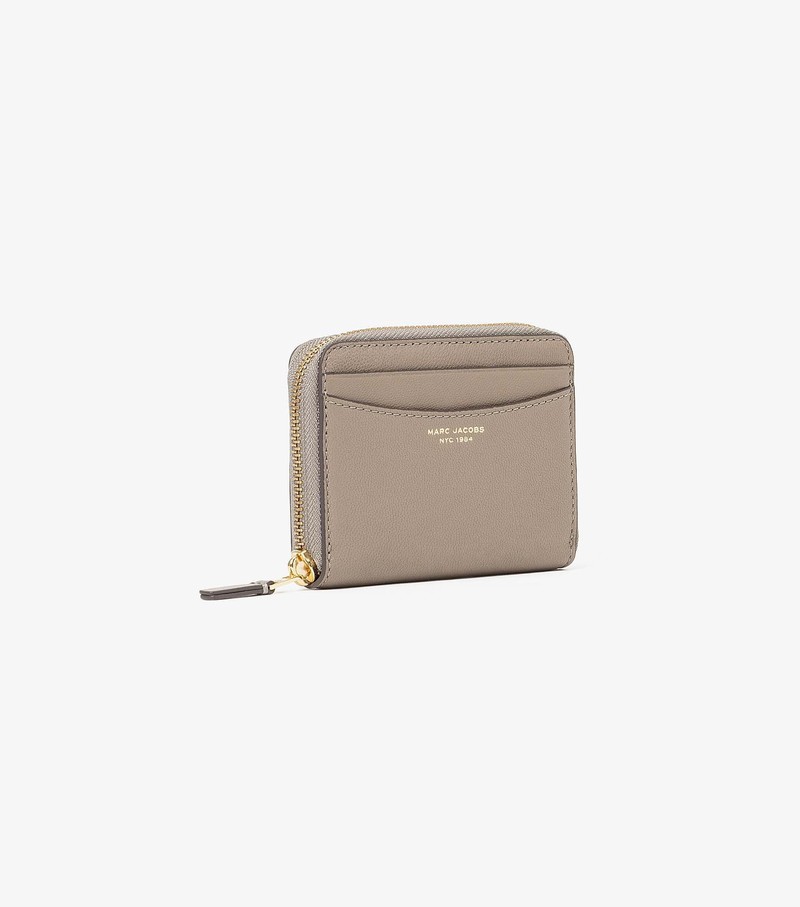 Women's Marc Jacobs Slim 84 Zip Around Small Wallets Beige | UAE-392187