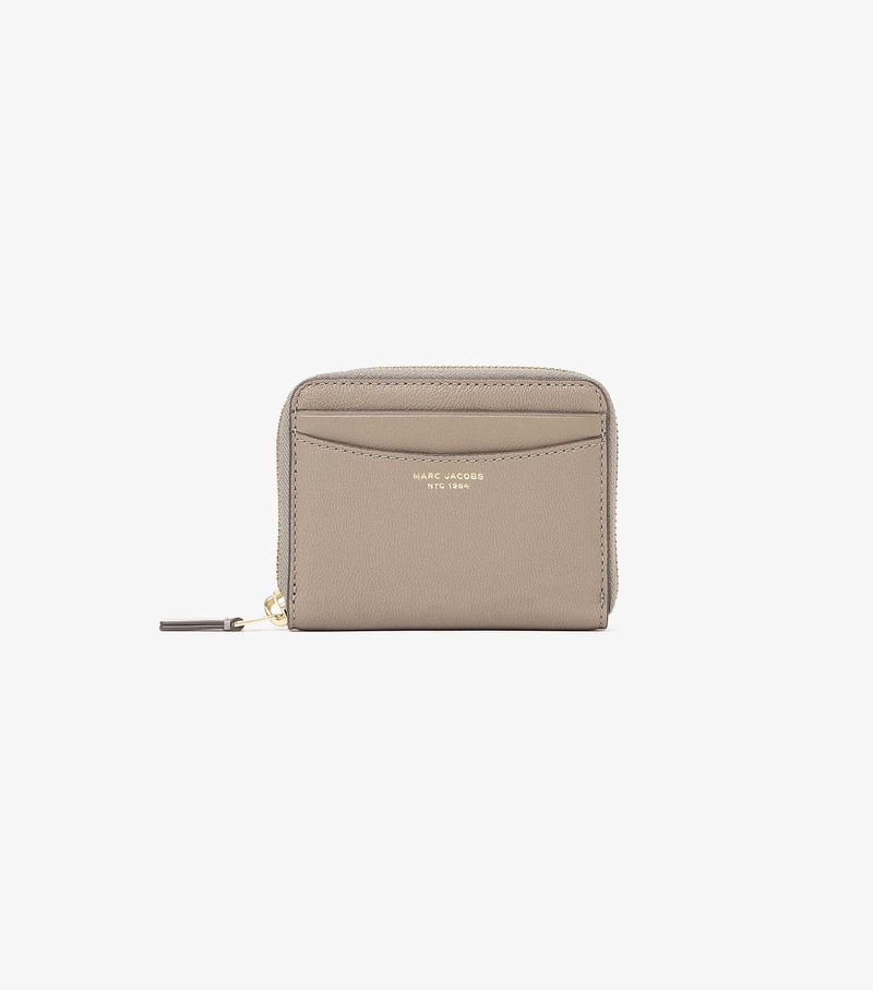 Women\'s Marc Jacobs Slim 84 Zip Around Small Wallets Beige | UAE-392187