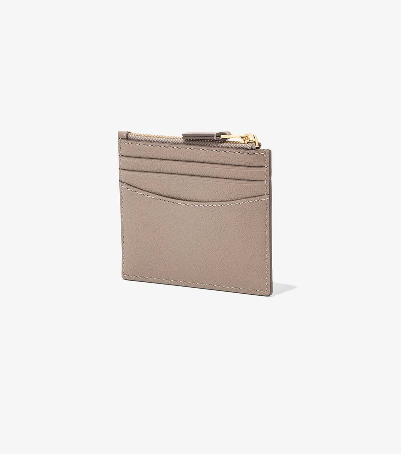 Women's Marc Jacobs Slim 84 Zip Card Case Beige | UAE-452968