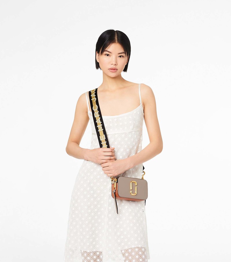 Women's Marc Jacobs Snapshot Crossbody Bags Beige | UAE-386950