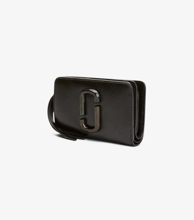 Women's Marc Jacobs Snapshot Dtm Compact Large Wallets Black | UAE-358671