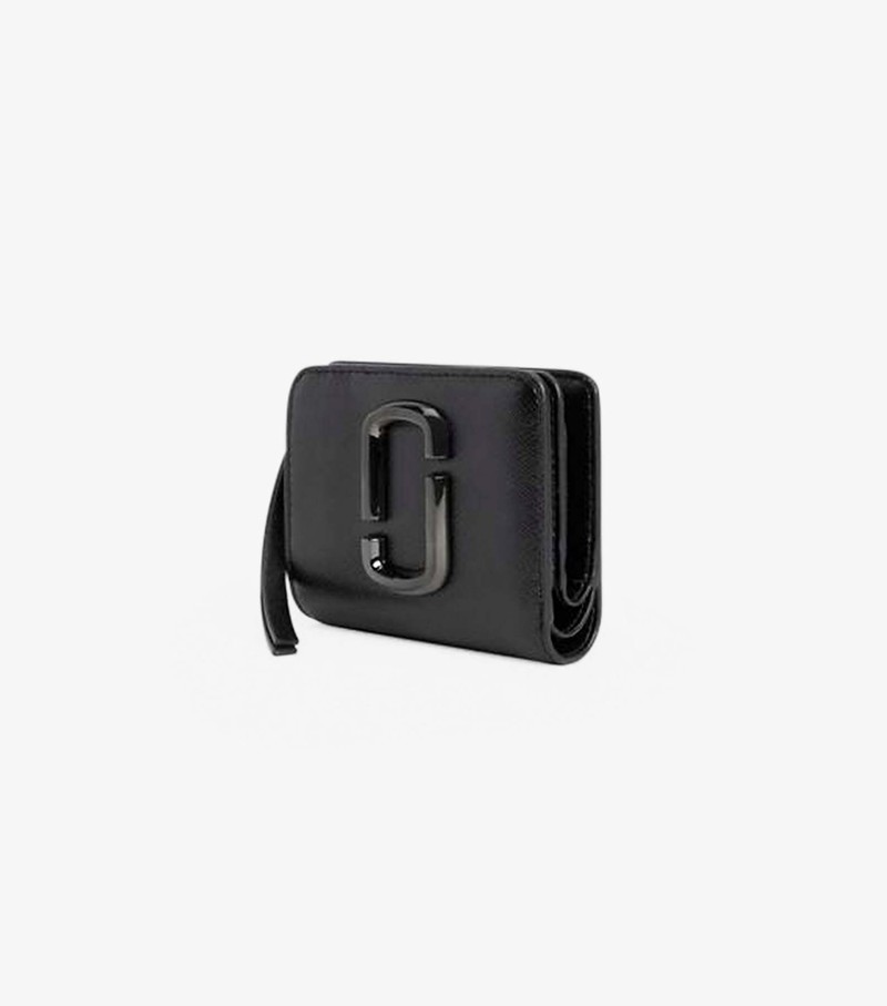 Women's Marc Jacobs Snapshot Dtm Mini Compact Small Wallets Black | UAE-649758