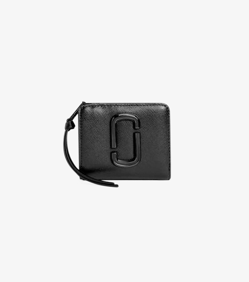 Women\'s Marc Jacobs Snapshot Dtm Mini Compact Small Wallets Black | UAE-649758