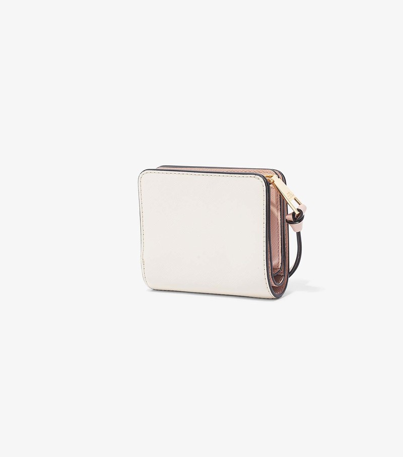 Women's Marc Jacobs Snapshot Mini Compact Small Wallets White | UAE-587943