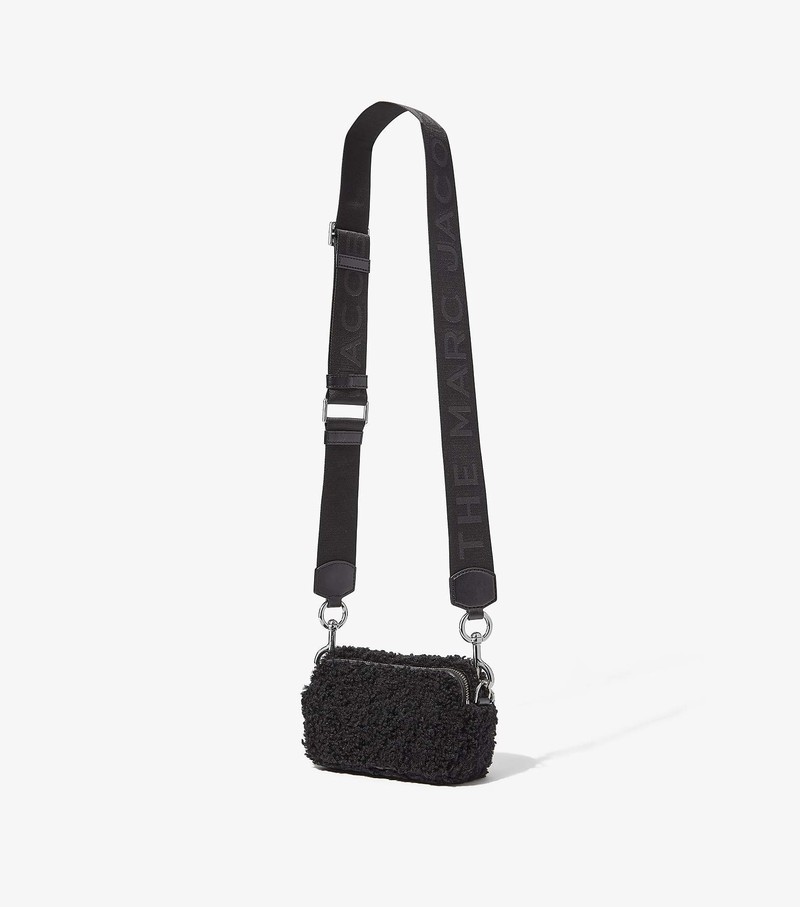 Women's Marc Jacobs Snapshot Teddy Crossbody Bags Black | UAE-215493