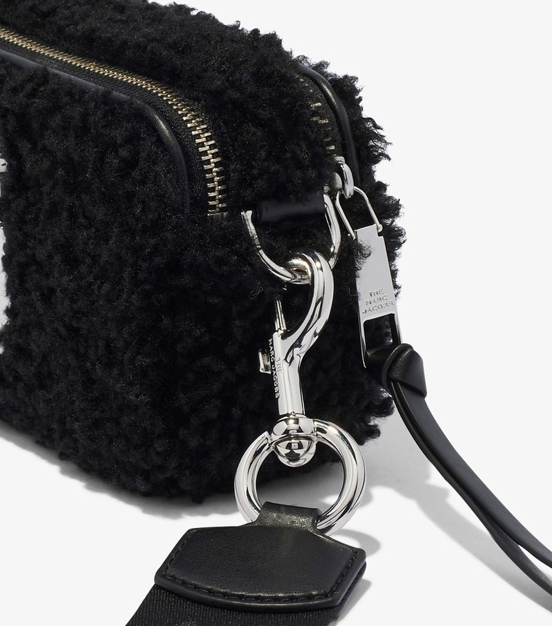 Women's Marc Jacobs Snapshot Teddy Crossbody Bags Black | UAE-215493