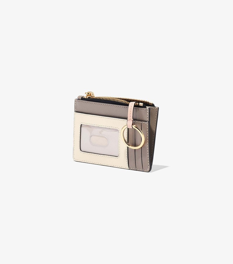 Women's Marc Jacobs Snapshot Top Zip Multi Small Wallets White | UAE-273851