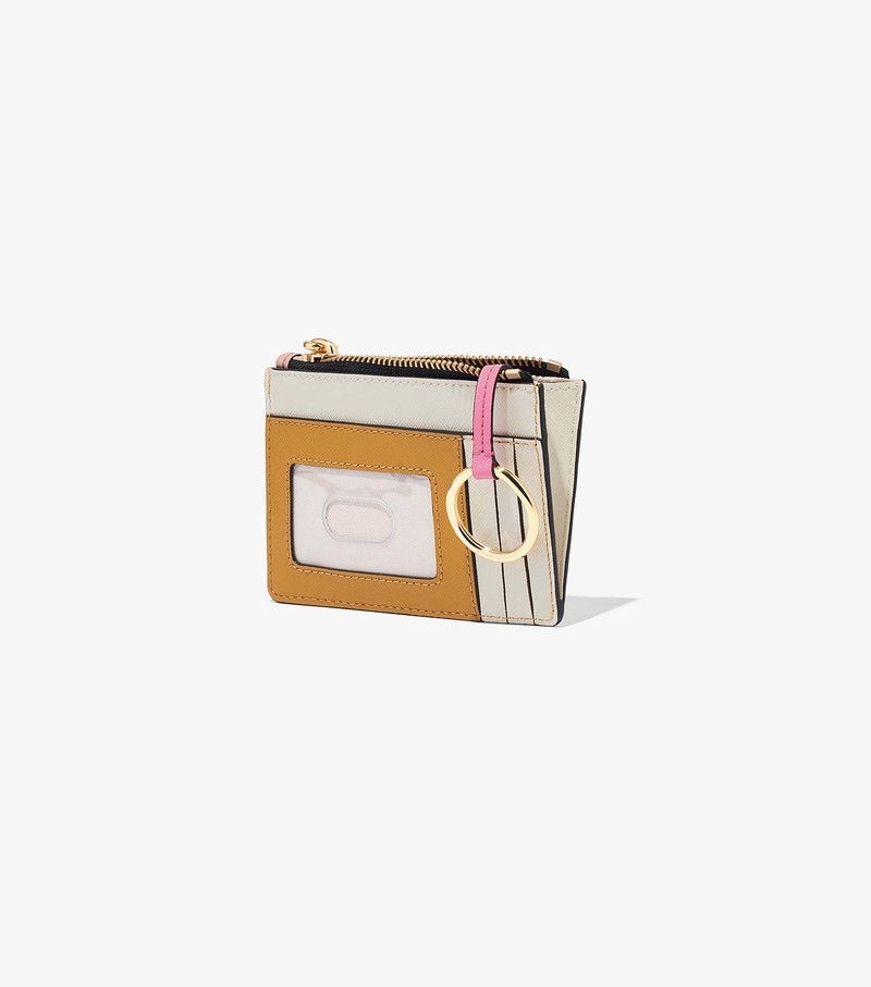 Women's Marc Jacobs Snapshot Top Zip Multi Small Wallets Pink / Multicolor | UAE-502486