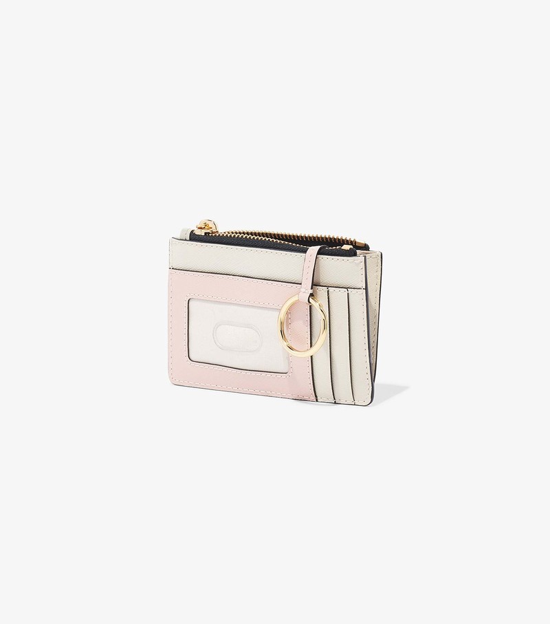 Women's Marc Jacobs Snapshot Top Zip Multi Small Wallets White | UAE-630781