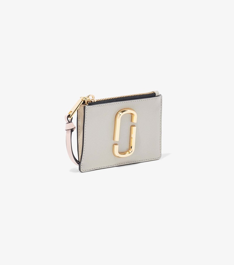 Women's Marc Jacobs Snapshot Top Zip Multi Small Wallets White | UAE-630781