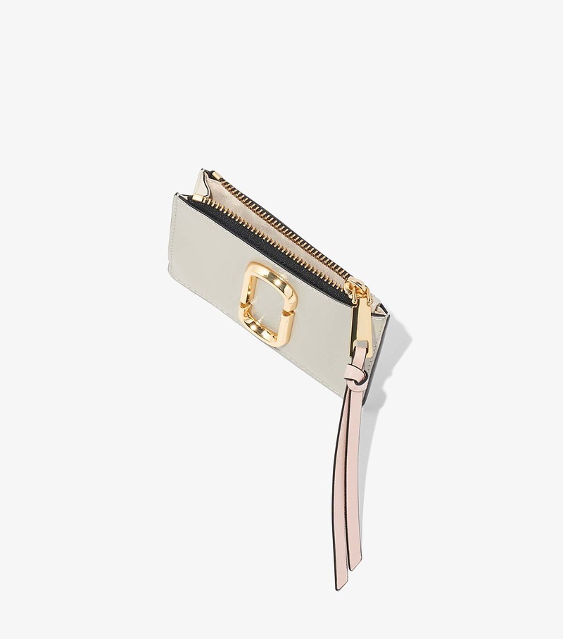 Women's Marc Jacobs Snapshot Top Zip Multi Small Wallets White | UAE-630781