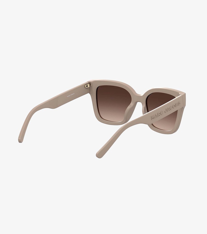 Women's Marc Jacobs Square Sunglasses Beige | UAE-538410