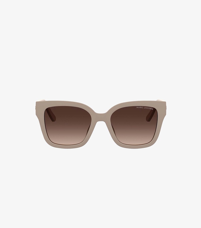 Women's Marc Jacobs Square Sunglasses Beige | UAE-538410