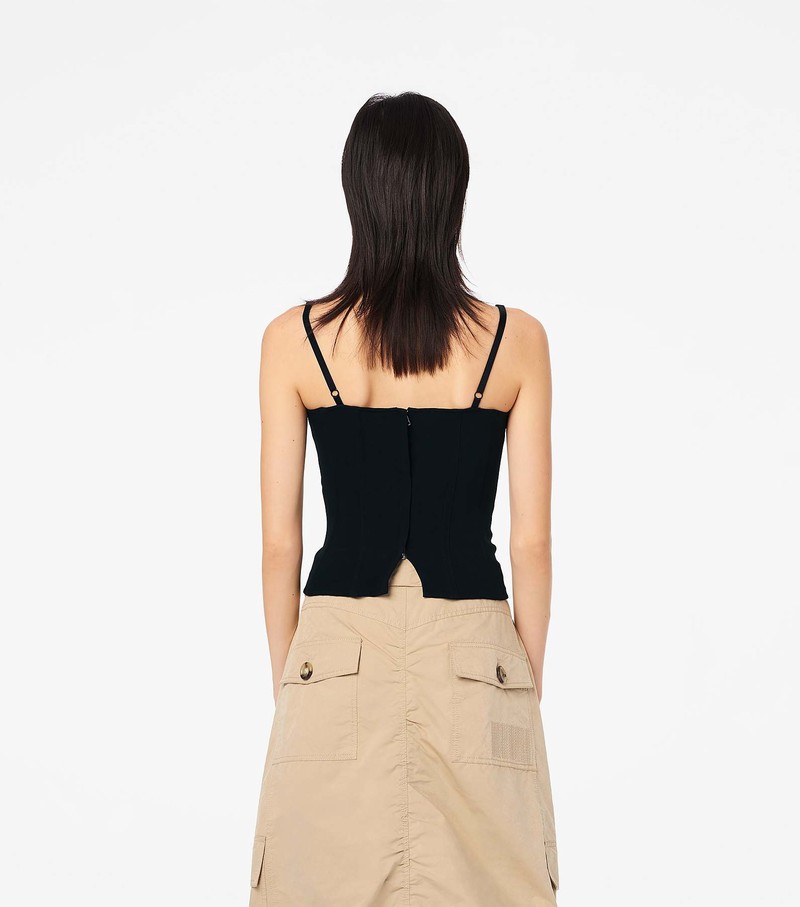 Women's Marc Jacobs Structured Camisole Blouse Black | UAE-120379