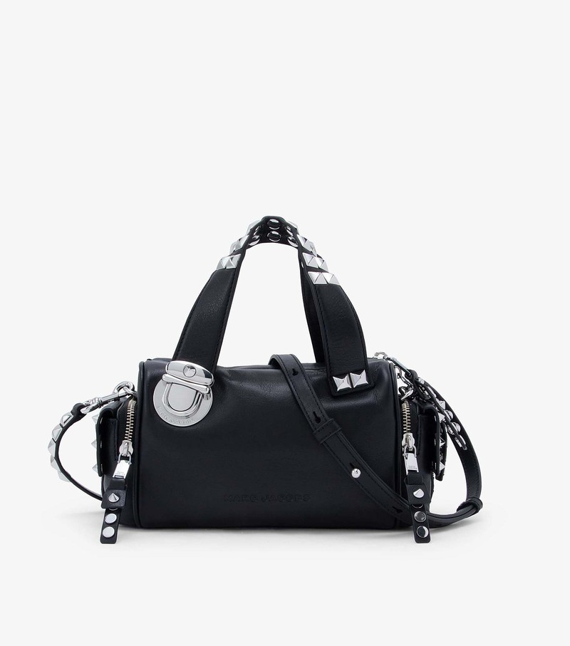 Women\'s Marc Jacobs Studded Pushlock Mini Bags Black | UAE-467382