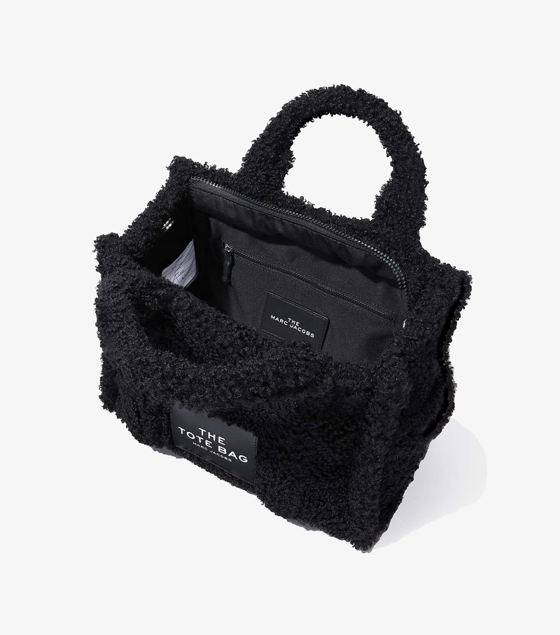 Women's Marc Jacobs Teddy Medium Tote Bags Black | UAE-257194