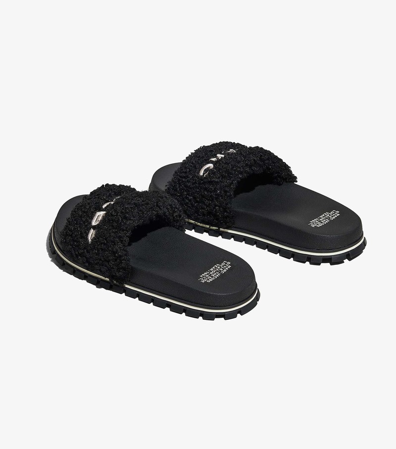 Women's Marc Jacobs Teddy Sandals Black | UAE-687532