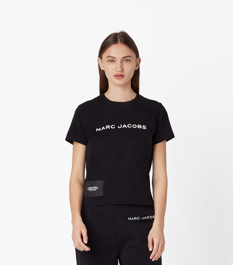 Women's Marc Jacobs The T Shirts Black | UAE-284069