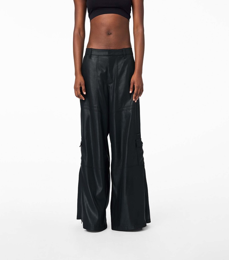 Women's Marc Jacobs Wide Leg Cargo Pants Black | UAE-109527