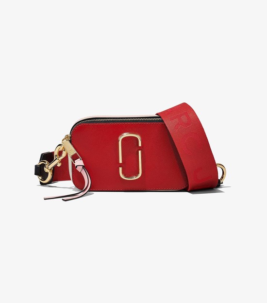 Women's Marc Jacobs Colorblock Snapshot Crossbody Bags Red / Multicolor | UAE-143256