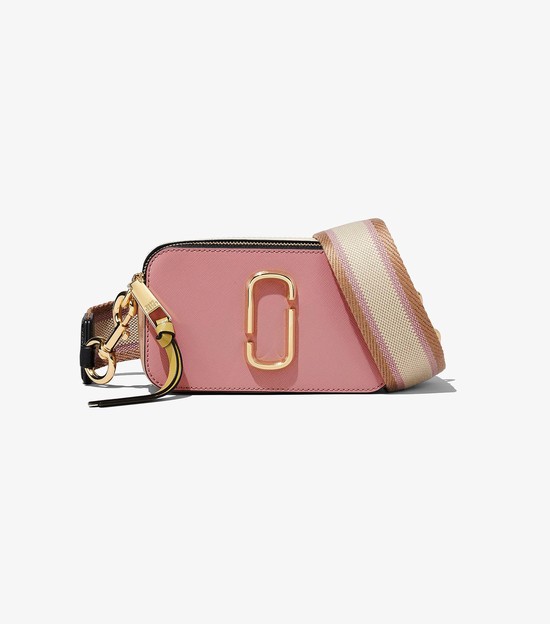 Women's Marc Jacobs Colorblock Snapshot Mini Bags Pink / Multicolor | UAE-306592