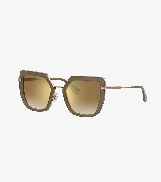 Women's Marc Jacobs Icon Oversized Butterfly Sunglasses Olive | UAE-918572