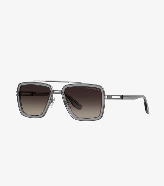 Women's Marc Jacobs Icon Square Pilot Sunglasses Grey | UAE-348291