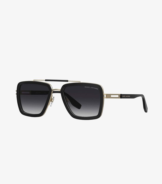 Women's Marc Jacobs Icon Square Pilot Sunglasses Black | UAE-495863