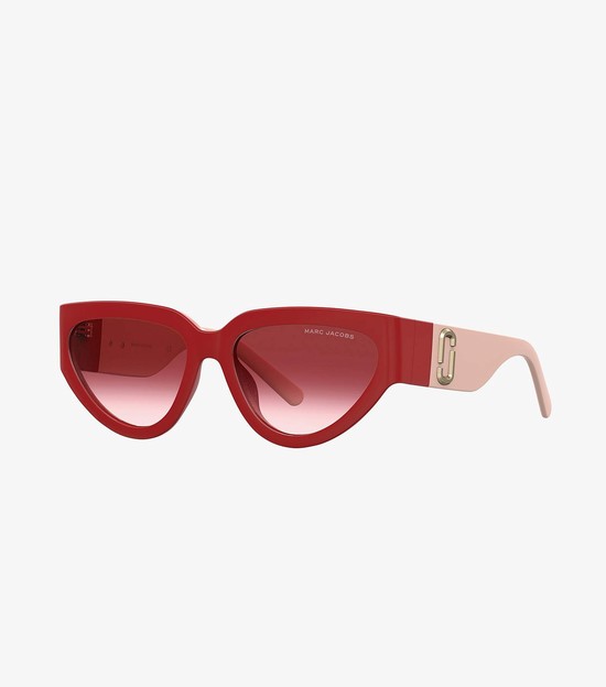 Women's Marc Jacobs J Marc Cat Eye Sunglasses Red | UAE-043697