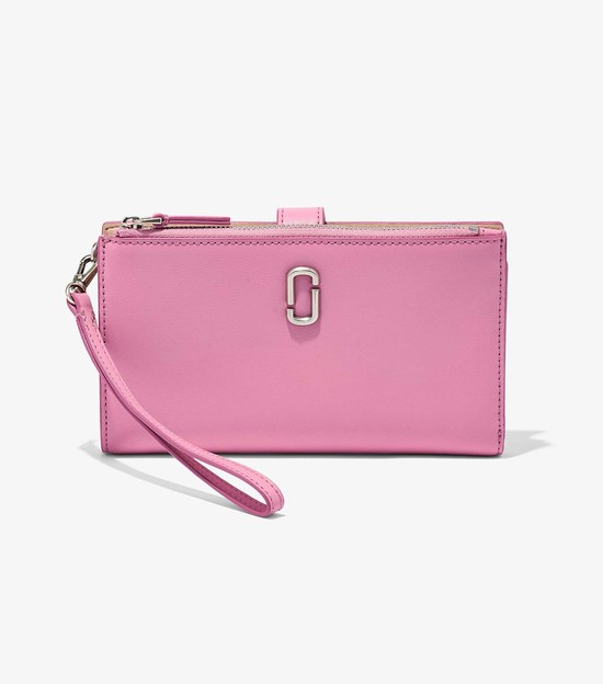 Women's Marc Jacobs J Marc Phone Wristlet Large Wallets Pink | UAE-236871